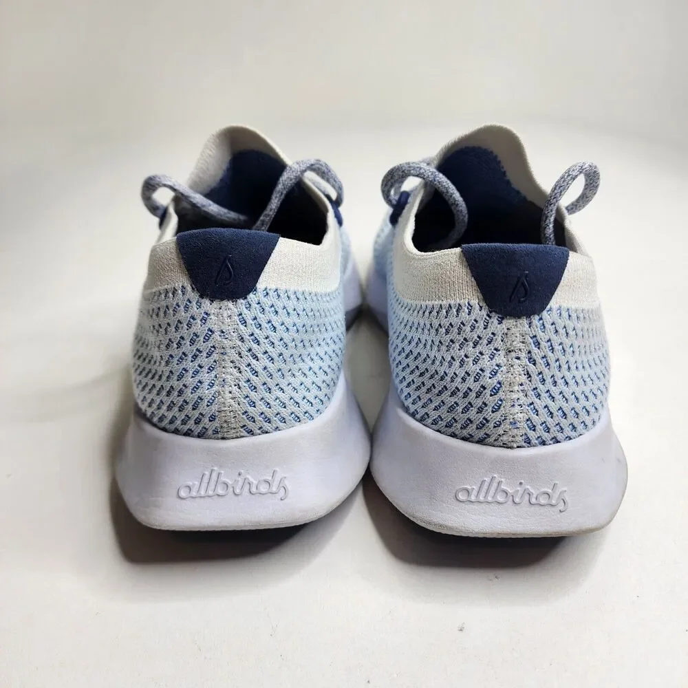 Allbirds TD Tree Dasher‎ White Blue Running Shoes Sneakers Women's Size 8